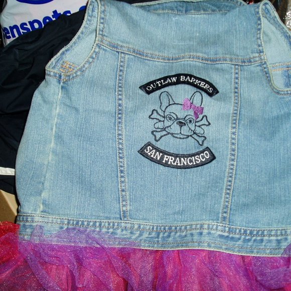 Fall Denim Dog Biker Jacket - Picture 1 of 4